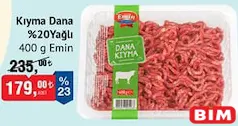 EMİN KIYMA DANA %20 YAĞLI 400 G